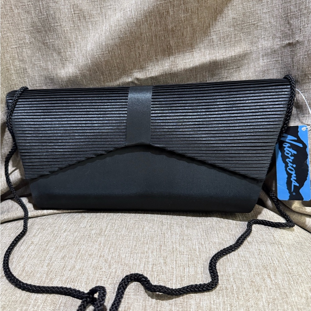 Black Clutch with Textured Design